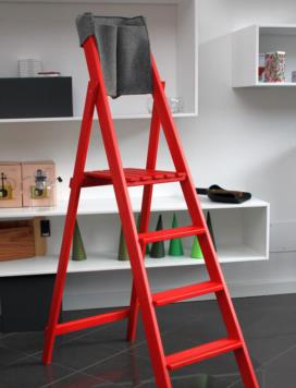 HOME rossa 4 gradini pieghevole 